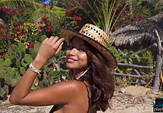 i can't believe tiny mexican teen carolina reyes stripped bare on the beach. so hot!