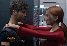 Big-tits Indian MILF nearly catches you in space 3D