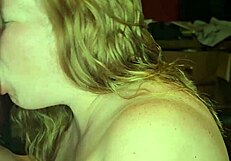 Man, she pushed me against the garage wall to deepthroat my huge cock! 😍