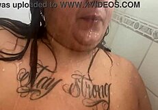 Mary Jhuana Takes Shower And Tests Showerhead In Her Ass