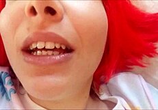 Chantal Opens Her Wet Mouth for Saliva and Tongue Exploration