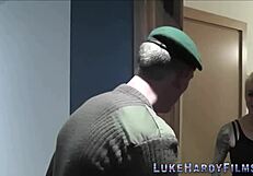 Busty Blonde Babe Performs Blowjob, Handjob, and Rides British Cock in High Definition Hardcore Scene