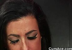 i get jizz load on my face eating all the sperm