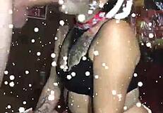 Naughty girl eagerly gets her throat fucked with big cock and choking