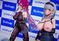 Hololive houshou marine shirokane noel pink cat mmd