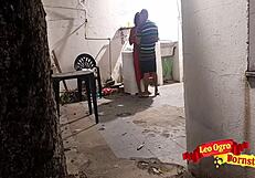 Tempting Sister-In-Law In Robe Gets Fucked In The Backyard.