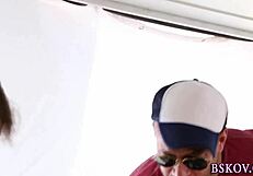 Casey calvert receives facial in heels and shoes