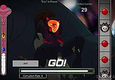 spunkstock music festival - blue haired asian in hentai game part 2