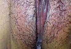 Close-up of Slut Masturbating with Paint on Clitoris