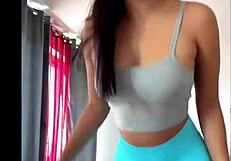 gym baddies in tight leggings caught on hidden cam