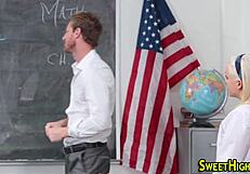 Teen Coed Masturbates Big Cock In Uniform