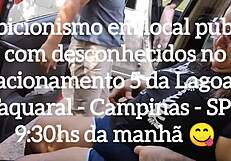 Mary Butterfly's Public Exhibitionism in the Lagoon, Strangers Touching and Cumming on Her While Husband Watches