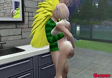 sakura and hinata talk about loving to fuck, propose a big threesome, end up fucking on the table, he cums inside