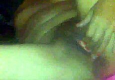 Whore Rubs Pussy Before Both Holes Fucked