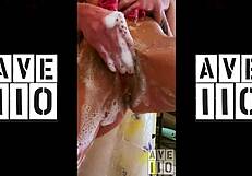 Phoendixxx touches her petite tits in soapy shower solo!