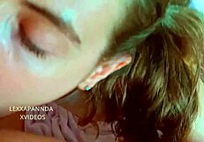 Stepsister with green eyes gives an amazing blowjob