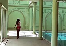 tiffany tatum shows off hot ass by the pool