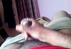 watch this indian guy masturbate his cock to cumshot