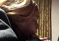 Ebony girl trains on deepthroating big black cock