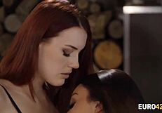 Lesbian Besties Enjoying Themselves On A Cold Winter Day