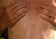 My hairy coed Anas swims naked in lake!