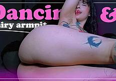 i dance with hairy pussy and armpits, feeling the kinky rhythm in my tattooed body