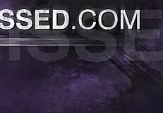 Bounded submissive tastes cum while enduring deepthroat and face fucking in a domination scene.