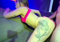 Eduarda’s rollerblading sex trip with cute panties and sperm on her buttocks