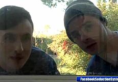 nerd college brunette gets banged hard by horny group