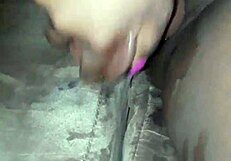 Ebony Wife's Intense Squirting Surprise in Bedroom