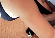 Naughty British Slut Flashes and Takes Cum in Mouth.