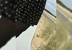 Fucking My Dildo in Public Area