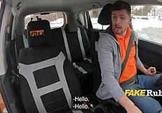 In driving school, I forgot my panties and things got hardcore wild.