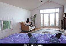 Stepdaughter shares advice with her stepdad in a family moment