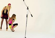 These hot talents show lesbos wrestling pussy