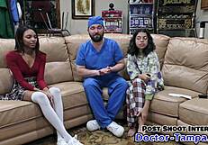Discover this dark comic look at a first-time gynecological patient by name Dr.Tampas with elements of nervousness, latex mitts