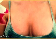 wife's braless wet shirt shows big tits 😍