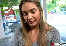 Blonde Teen Stepsister Gets Fingered, Handjob, And Fucked Hard