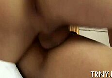 vicious transsexual eagerly swallows cock deep!