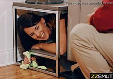 stuck babysitter banged hard doggystyle by group in wild taboo scene