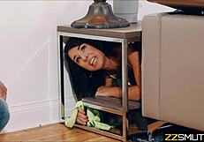 stuck babysitter banged hard doggystyle by group in wild taboo scene