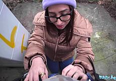 Hey Ale Danger, show us how deep you can throat that huge cock in public