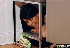 stuck babysitter banged hard doggystyle by group in wild taboo scene