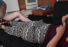 Ignoring Shoe Play Turns Into Intense Asian Footjob