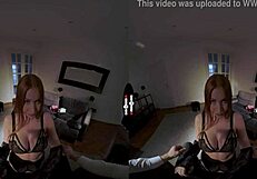 Redhead Blows Big Cock In Stockings And Tattoos!