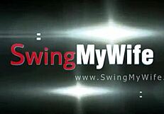 Swinger wife takes anal cumshot in wedding dress!