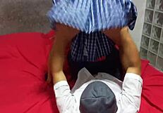 Cheating Boyfriend Titfucks Slutty Student Before Marriage