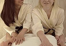 Interactive Porn Game: Decide How Madison and Ayako Massage You in Every Way.