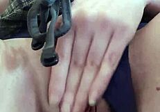 lonely girl caresses her wet pussy to orgasm