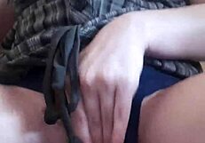 lonely girl caresses her wet pussy to orgasm